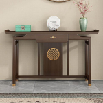 Halbmond alte Ulmenholz Konsole Sofatisch Mid-Century Beistelltisch Wandtisch Schublade Flur Amerikanisches Holz Veranda(120cm)