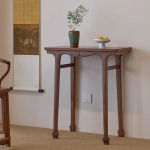 Schmaler Konsolentisch Lang aus Ulmenholz, Konsolentisch Flur Neuer Chinesischer Stil f&uuml;r Wohnzimmer, Keine Montage Erforderlich