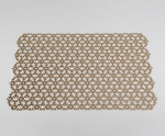 AMDXD 4 kohvimati komplekt Boho Square PVC pestav j&otilde;ulud ristk&uuml;likukujuline geomeetrilise mustriga libisemisvastane lauaalustik kohvilaudadele kuldne s&ouml;&ouml;gilaudade kohvimattidele 45 x 30 cm