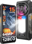 Ulefone Armor 30 24GB + 512GB v&auml;ljas mobiiltelefon Android 15, 12800mAh v&auml;ljas nutitelefon ilma lepinguta, 1236 luumeni LED 64MP &ouml;&ouml;vaatlus IR 6,95-tolline FHD + 66W kiirlaadimine 118 dB k&otilde;lar 4G