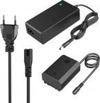 HYCTP NP-FZ100 Power Supply Adapter Kit, NP-FZ100 Dummy Battery Replacement Sony NP-FZ100 Battery, for Sony Camera A7 III A7 IV A7S III A7R IV A7R V A7C A1 A9 A9 II A6600 A6700 FX3 FX30 ZV-E10 II ZV