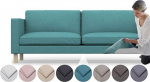 comfortly Karlstad 3 Seater Diivan Asenduskate - Vastupidav Slipcover, lemmikloomade ja mustuse suhtes vastupidav, vastupidav Nano Tech kangas, lihtne puhastada ja vahetada (Petrol)