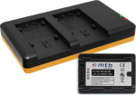 Aku [1780mAh] + topeltlaadija (USB) VW-VBT190 / Panasonic HC-VX989... / HC-W570, W850, WX979... Vaata nimekirja! koos infokiibiga (aku eluea n&auml;idik toetab)