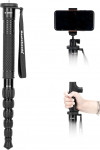 koolehaoda Camera Monopod Aluminum Portable Folding Ainult 17-tolline kompaktne reisimonopood kaameratele, peeglita ja DSLR, lihtne kanda 6 sektsiooni kuni 63-tolline