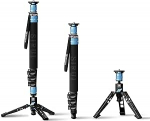 SIRUI P-424FS Modulaarne 3 in 1 s&uuml;sinikkiust monopeed koos 63" statiivihoidikuga Maksimaalne koormus 12kg kaameratele, DSLR, videokaameratele