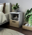 Home Glow Voodikapid Voodikappide sahtlid Voodikapp 1 sahtli metallist r&ouml;&ouml;pad Sonoma