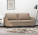 359337 2-kohaline diivan Cappuccino Brown 140 cm Faux Leather, Diivanid ja diivanid, Diivanid elutuppa, Diivan teismeliste tuppa, Puhkava diivan, Diivan magamistuppa, Polsterdatud diivanid