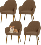 Parsons tooli katted kumerate seljatugedega Modern Stretch k&auml;etugi kumerate seljatugedega tooli kate kriimustusvastane tooli kate kassikohvile 4 Pack