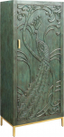 Riess Ambiente Solid Highboard Peacock - 170 cm - Roheline - Mango Wood 3D nikerdus Peacock Design Antique Storage Space Raudsed nikerdused K&auml;sitsi valmistatud