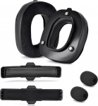 A50 Gen 4 Mod Kit - Asendusk&otilde;rvapadjad peapaelad Astro Gaming A50 juhtmevaba peakomplekti Gen 4 jaoks, mikrofonivaht, k&otilde;rvapadjad, A50 Gen 4 tarvikud, paksus lisatud (must valk + samet)