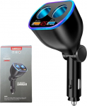 USB-Auto-Ladeger&auml;t, 12 V-24 V/120 W Auto-Zigarettenanz&uuml;nder-Splitter mit Dual-USB QC 3.0 & Spannungs&uuml;berwachung, Schnelllade-Netzadapter f&uuml;r Smartphones/GPS/Fahrzeugger&auml;te
