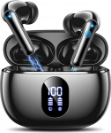 ZZU Bluetooth Kopfh&ouml;rer, Kopfh&ouml;rer Kabellos Bluetooth 5.4,2026 in Ear Kopfh&ouml;rer mit 4 ENC Noise Cancelling Mic, LED Anzeige & 48 Std Spielzeit, HiFi Tiefer Bass, Wasserdicht Sport Earbuds Schwarz