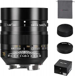 7artisans 75mm F1.25 Mark II fikseeritud fookuskaugusega objektiiv, mis &uuml;hildub Leica M-Mount kaameratega nagu Leica M-M, Leica M240, M3, M6, M7, M8, M9, M9p ja M10.