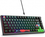 SOLIDEE juhtmega mehaaniline m&auml;nguklaviatuur 75%, kuumvahetatav mehaaniline klaviatuuri tihend, RGB taustavalgus, QWERTY 82 klahvi TKL m&auml;nguklaviatuur, NKRO klaviatuur p&ouml;&ouml;rleva nupuga (82 Soundwave)