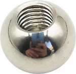 gebohrte Edelstahlkugeln, 1 St&uuml;ck M3 M4 Gewinde Halbloch Metrisch Edelstahl &Oslash;5 6 7 8 9 10~50 Mm Bohrkugeln Innengewinde Blindloch Glatte Kugelperle (45 X M4)(12.7mmxM4)