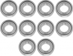 10 St&uuml;ck Edelstahl-Kugellager mit 17 mm Innendurchmesser, doppelt abgedichtetes Miniaturlager f&uuml;r Skateboard-Maschinenzubeh&ouml;r, staubdichtes Hochgeschwindigkeits-Rollenlager