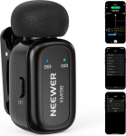 NEEWER traadita Lavalier mikrofoni saatja koos rakenduse juhtimisega, 10 tundi aku kasutusiga, m&uuml;rav&auml;hendus, magnetiline mini lapsel mikrofon iPhone'ile, Android nutitelefonidele, videostriimimine Vlogimine KM19B