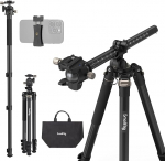 SMALLRIG 73 Inch Camera Tripod, 360&deg; Rotating Centre Column, Horizontal Tripod Monopod, with Smartphone Holder, Carry Bag for DSLR Camcorder, Maximum Load 22 lb 10 kg - 4288