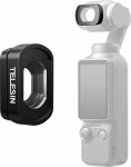 TELESIN 112&deg; lainurkobjektiiv DJI Osmo Pocket 4/3 jaoks, magnetiline mitmekihiline klaasobjektiiv, 0.72x laiendatud vaatev&auml;li Vlogimise ja reisifotograafia jaoks, Osmo Pocket 4/3 tarvikud