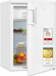 Exquisit Fridge with Freezer, 120 Litres, 2 Shelves, Vegetable Drawer, 4-Star Freezer, Freestanding, Door Hinge, EEK D, KS516-4-H-010D White