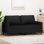 Juroupi 2-Sitzer-Sofa Diivan 2 Sitzer Loveseat Diivanid F&uuml;R Wohnzimmer Diivan Loveseats Schwarz 140 cm Samt - 359204