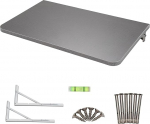 Moderner Klapptisch zur Wandmontage, Wandmontage, vielseitig einsetzbar f&uuml;r K&uuml;chen, Waschk&uuml;chen, Hausbars und Restaurants (schwarz, 80 x 50 cm)