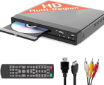 ZUMKUNM 2025 mudel 1080P Region Free HDMI DVD m&auml;ngija TV, Smart TV, projektor Mini DVD m&auml;ngija koos USB, CD & MP3 HDMI kaabel, RCA kaabel & kaugjuhtimispuldiga kaasas