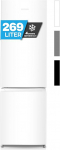 Heinrich&acute;s Fridge Freezer Combination 269 Litres, Cooling Volume 198 L, Freezer 71 L, LED Lighting, Fridge Door Hinge, Changeable, Quiet 39 dB, Large Freezer Boxes, 7 Temperature Levels, White