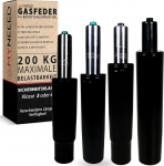 MYNEEED gaasit&otilde;stuk kontoritoolile, gaasivedru maksimaalne koormus 200 kg, gaasivedru p&ouml;&ouml;rlevale toolile, juhttoolile, toolile, lauatoolile, gaasivedru kolonnile, kontoritoolile, stendi pikkus: 230 mm, must