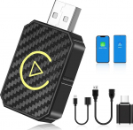 Flintronic Wireless CarPlay adapter, traadita Android Car & Carplay traadita adapter, 2 in 1 Stick Convert Wired Android Car/Carplay traadita autodele AA & Carplay, USB C/A, Plug & Play