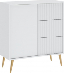 All4All Barcello elutoa komplekt, elutoa m&ouml;&ouml;bel valge matt, seinakapp soonikfrontidega, Glamour, s&otilde;rmevaba, kuldsed jalad, kohvilaud, vitriinkapp, TV-kapp 05 (kapp 1D3S)