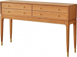 Konsolentisch, Mid-Century Modern Konsolentisch aus Kirschholz mit 4 Schubladen for Eingangsbereich und Wohnzimmer Flurtisch(M)