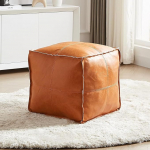 Louis Donn&eacute; T&auml;itmata Osmani kate Pouff Square Seat Pouff Footstool Holster T&auml;itmata PU nahast istmepouff jalahoobi sise- ja v&auml;litingimustes 45 x 45 x 45 cm (pruun) (ainult kate)