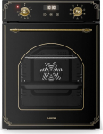 Klarstein Elizabeth Slim sisseehitatud k&uuml;psetusahi - 45 cm, 49 L, 9 funktsiooni, aurupuhastus, digitaalne taimer, must klaas, energiaklass A, sisseehitatud ahju seade