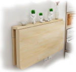 ZYXQQJ Seina kokkupandav laud T&auml;ispuidust kokkupandav laud Seina laud v&auml;ikestesse ruumidesse Ruumis&auml;&auml;stlik laud Seina s&ouml;&ouml;gilaud S&uuml;learvuti laud 50 x 30 60 x 40 80 x 60 100 x 40 cm (60 x 45 cm / 24 x 18 tolli)