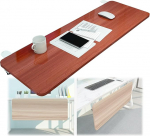 90&deg; verstellbare Computertastaturablage 55 65 75 x 25 cm Holz-Schreibtischverl&auml;ngerung mit C-Klemme ohne Bohren perfekt zum Tippen und Spielen, ergonoomisches Design