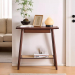 Moodne konsoollaud, kaasaegne diivan ja konsoollaud, pikad talumajapidamise fuajeelauad, elutuppa, fuajeesse, magamistuppa