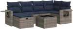 Garten-Sofagarnitur mit Stauraum & Fu&szlig;hocker - PE-Rattan, 55x53x34 cm, f&uuml;r Terrasse und Innenhof Model3325497