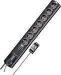 Brennenstuhl 19.500 A Surge Protection Socket Strip 7 Sockets Black 1153300467