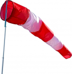 Premium tuulehoidja &otilde;ue, tuule suuna indikaator punase/valge v&auml;rviga, 150 x 30 x 15 cm tuulehoidja korvi 30 cm l&auml;bim&otilde;&otilde;duga, tuulehoidja Made in Germany, tuulehoidja aias, ilmastikum&auml;rguanne