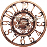 Taodyans Outdoor Wall Clock 30 cm Garden Clocks Veekindel Outdoor Wall Clock Vintage k&ouml;&ouml;k elutuba seinakell Industrial 3D seinakell - tiksumine (Copper)