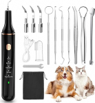 Petbank Ultraheli hammaste puhastaja koertele ja kassidele, hambaravipuhasti lemmikloomadele, hammaste hooldamise komplekt, hammaste puhastamise ja puhastamise komplekt koertele ja kassidele, 5 puhastusrežiimi, 4 puhastuspead.