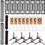 (28 St&uuml;ck) Omni S1 Pro Ersatzteile kompatibel mit Eufy Omni S1 Pro Roboter-Staubsauger, 2 Gummiwalzenb&uuml;rsten, 2 Walzenwischer, 8 Seitenb&uuml;rsten, 8 Staubbeutel, 8 HEPA Filter, Zubeh&ouml;r Set