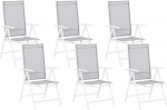 Catania Garden Chairs, Patio Chairs, Balcony Chairs, High-Backed Chairs, Aluminium Grey Set