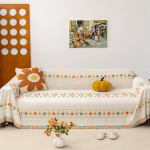 RHchic Diivan Slipcover, 1 tk, diivanikaitse, mittelibisev, hingav, lemmikloomas&otilde;bralik, m&ouml;&ouml;bel koertele, lemmikloomadele, Bohemia, valge, 1.5 x 2.5 m