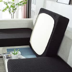 Faux Fur Sofa Cover Diivan Cover Talvine paks pehmed pehmed diivanikatted Pluusne kaitsev kate Diivanikate nurgas diivan L kuju diivan viskamine diivan kaitsja koer kass diivan kaitse Faux Fur diivan kate (must-110 x
