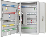 Wedo Key Cabinet - Key Cabinet for 200 Keys, Powder Coated Sheet Steel, Security Lock with 2 Numbered Keys, Adjustable Hook Racks, Wall Mountable