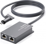 Starlink Dual Port Gen 2 Ethernet adapter, Starlink V2 Ethernet adapter mitme pordiga traadiga v&auml;lisv&otilde;rgu jaoks - kiire ja stabiilne &uuml;hendus kuni 1 Gbps kiirusega