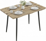 HOMCOM s&ouml;&ouml;gilaud, 4-kohaline k&ouml;&ouml;gilaud, 110 x 70 cm, kaasaegne p&otilde;hjamaine s&ouml;&ouml;gilaud terasraamiga, puiduefektiga k&ouml;&ouml;ki, s&ouml;&ouml;gituppa, tammepuust.