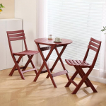 KAIHAOWIN Bistro Set 3-osaline bistro laud koos 2 tooliga Kokkupandav r&otilde;dulaua komplekt 2 inimesele, v&auml;ike plastist aialaua 2 tooliga, r&otilde;dum&ouml;&ouml;bel aeda, r&otilde;dule, punane